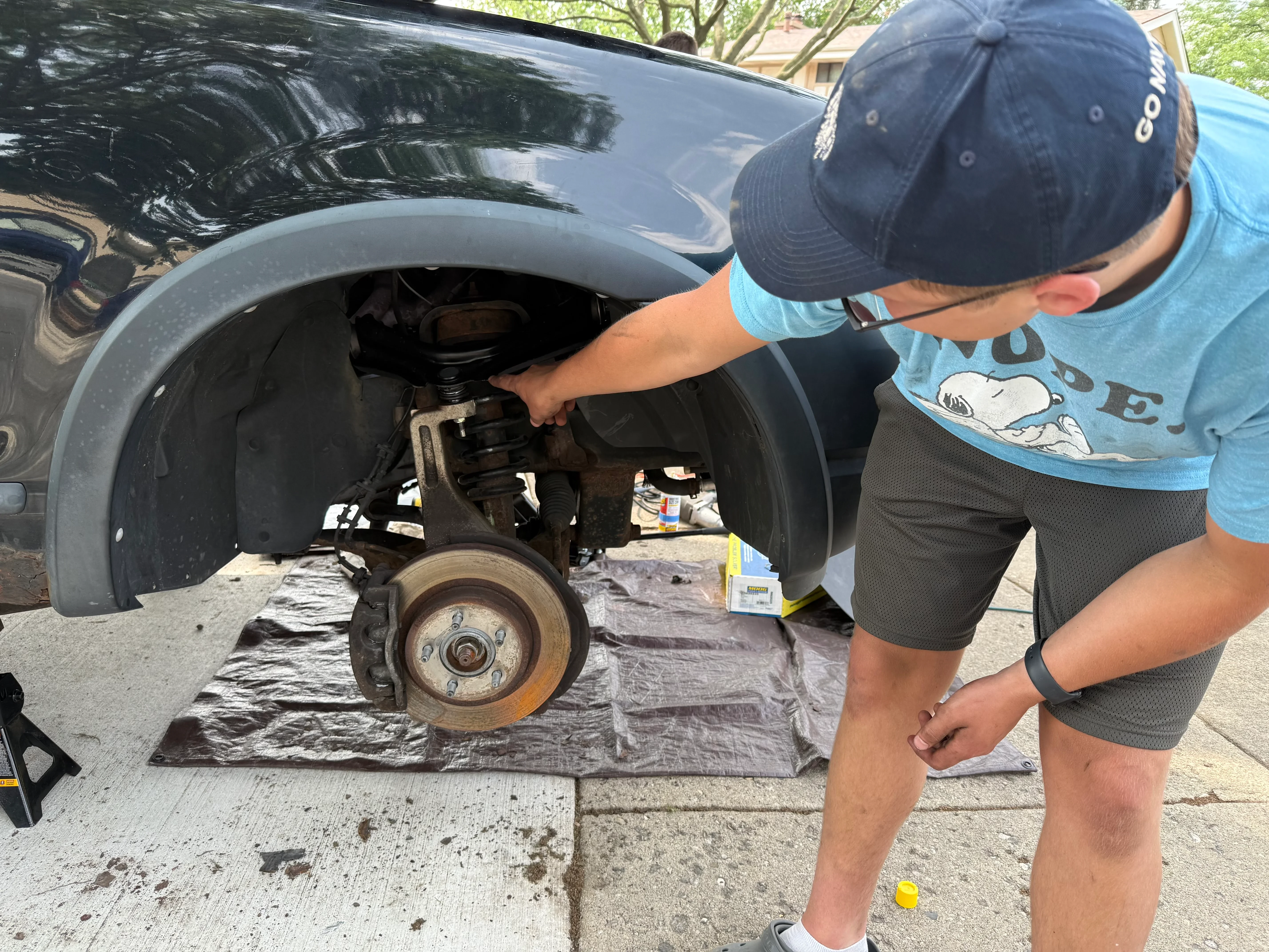 First replaced control arm