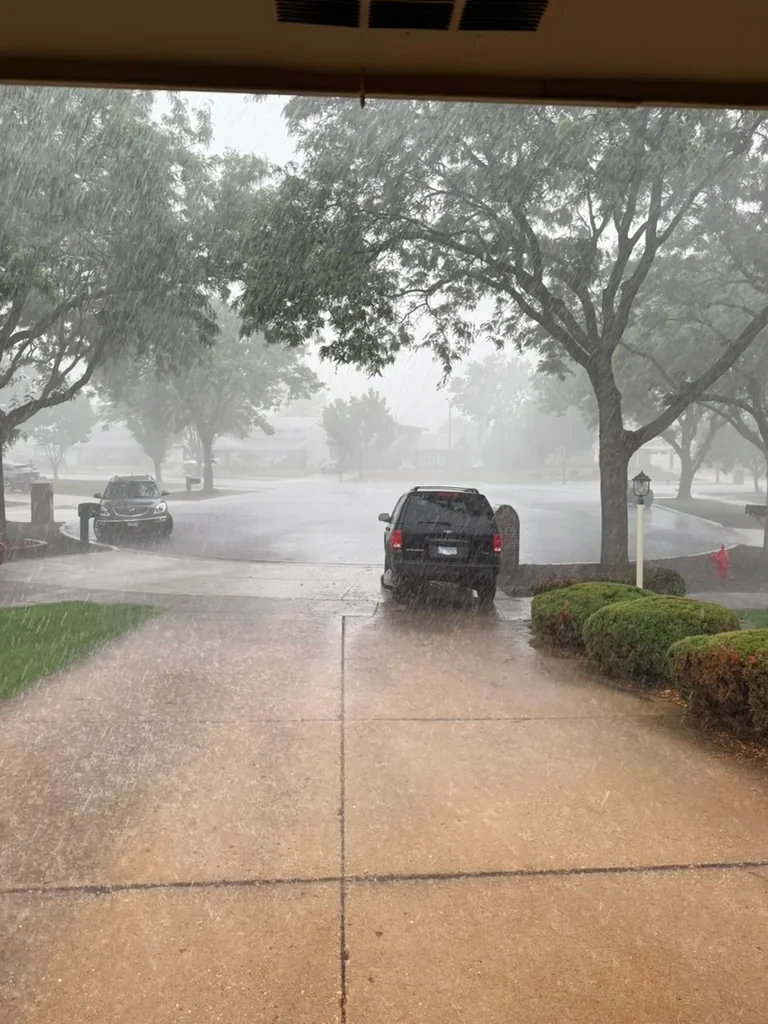 Waiting for rain to pass